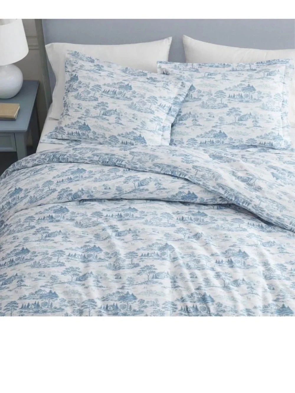 Martha Stewart Full/Queen Comforter Set, 100% Silky Smooth Cotton Sateen Bedding